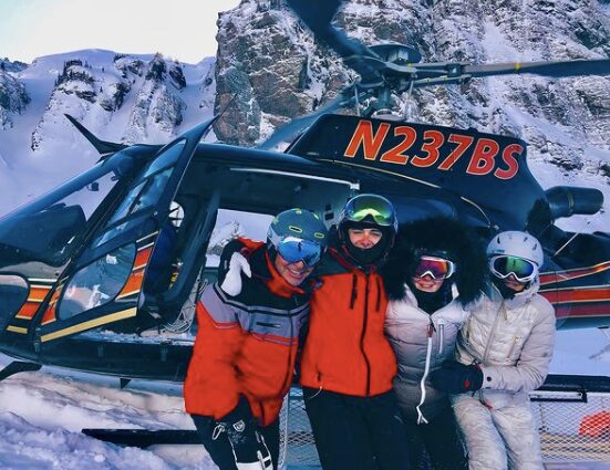 noah schnapp heliskiing in colorado with his family