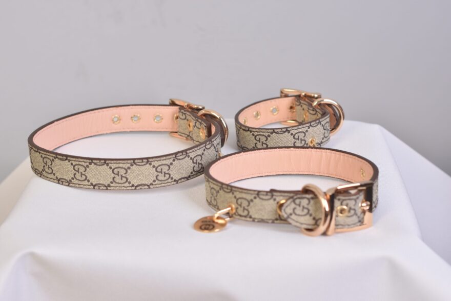 Gucci Signature Leather Dog Collar