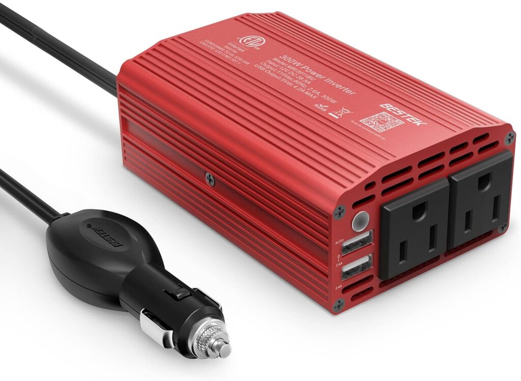 BESTEK 300W Power Inverter DC 12V to 110V AC Car Inverter--(Best Power Inverter For Car)