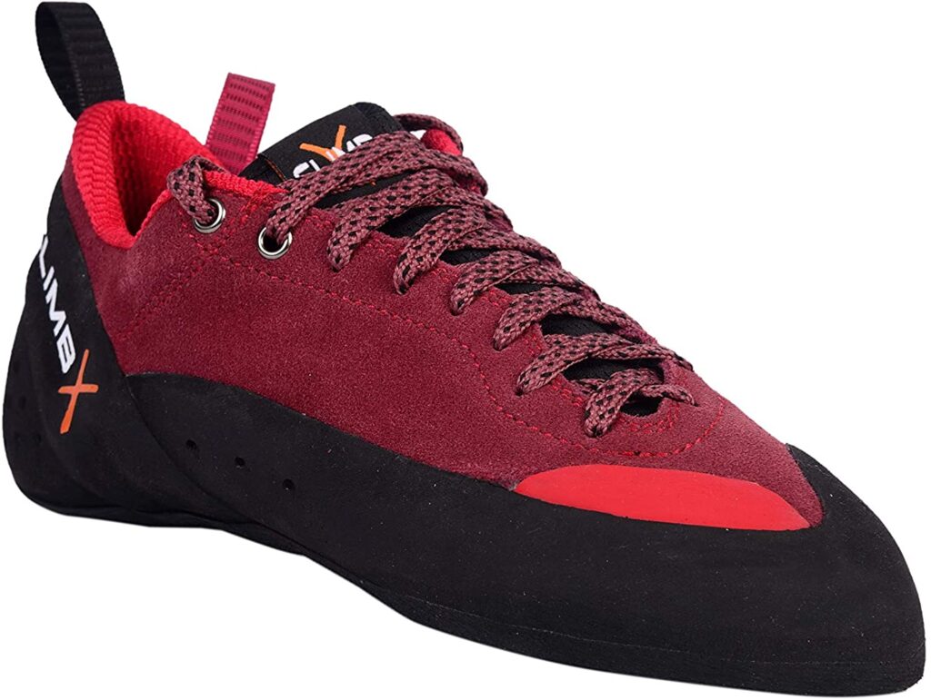 CLIMBX Crush Lace -Red- Rock Climbing/Bouldering Shoe 2019--(Best Intermediate Climbing Shoes)