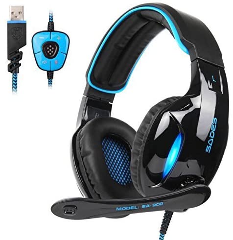 SADES Newest SA902 7.1--(Best Gaming Headset Under 50)